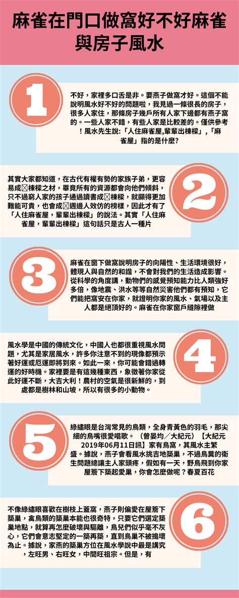 自來鳥麻雀|【麻雀在家門口搭窩風水】麻雀在家門口搭鳥窩吉利嗎 